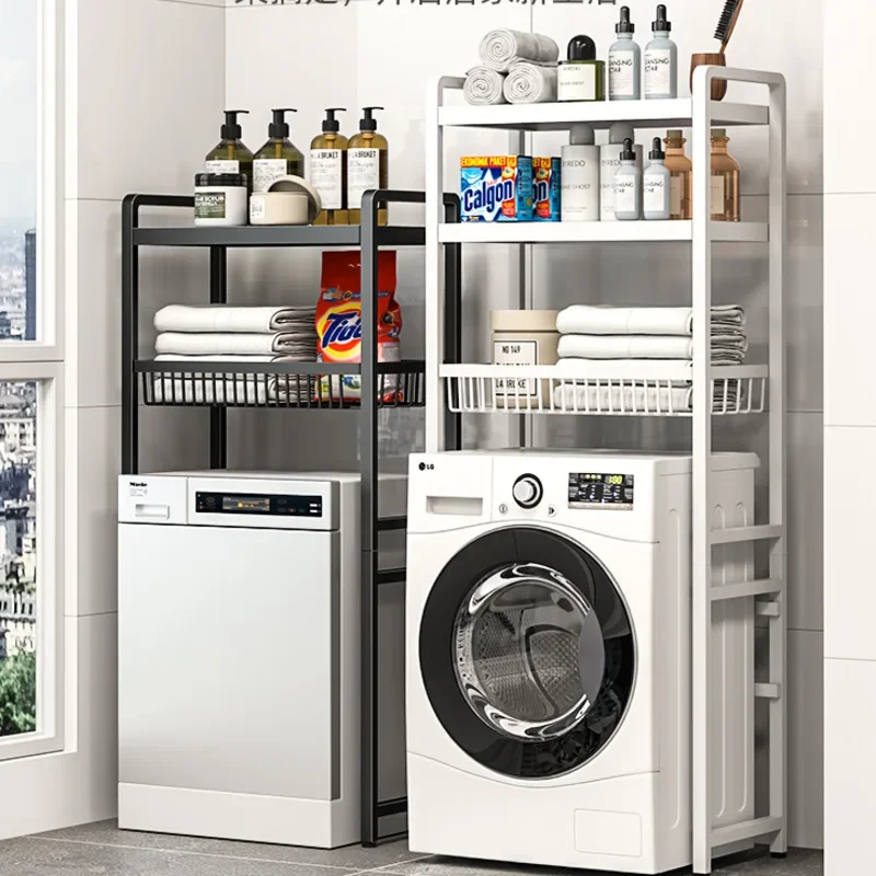 

Household Laundry Storage Rack Toilet Roller Wave Wheel Washing Machine Rack Landing Above the Balcony Bathroom Holder