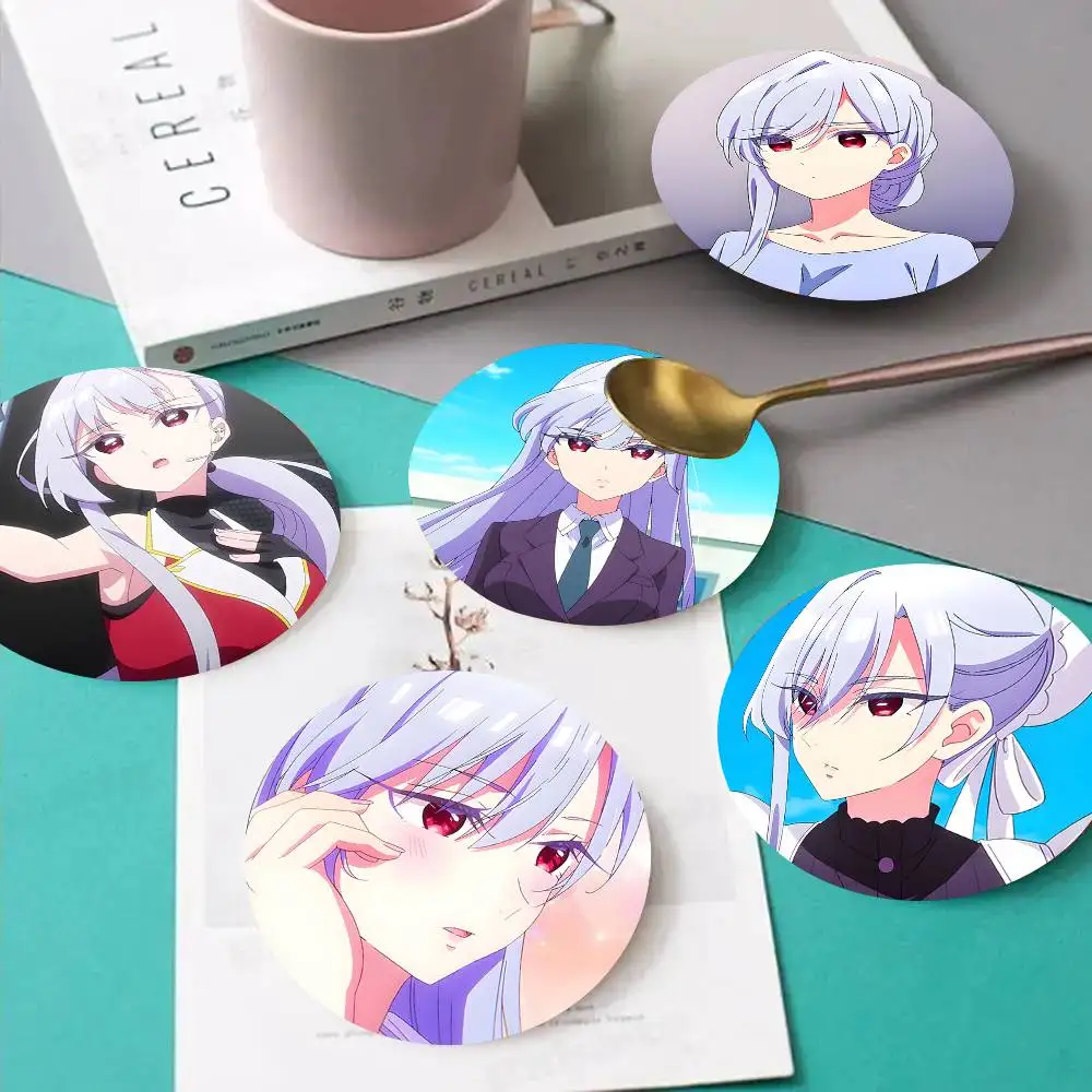 1pc Nano Eiai Anime characters Wooden Coaster Colour Printing Cup Mat Home Desk Decoration Gifts