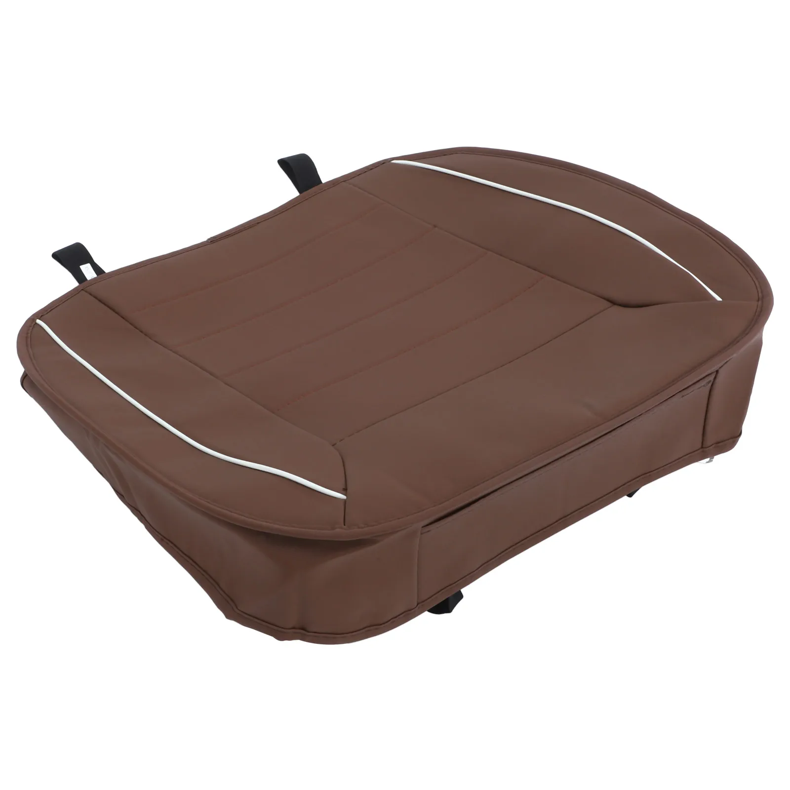 

3D Color Block Seat Cushion 3 Piece Suit PU Car Seat Pads Decorative Mats Automotive Accessories Orange Design