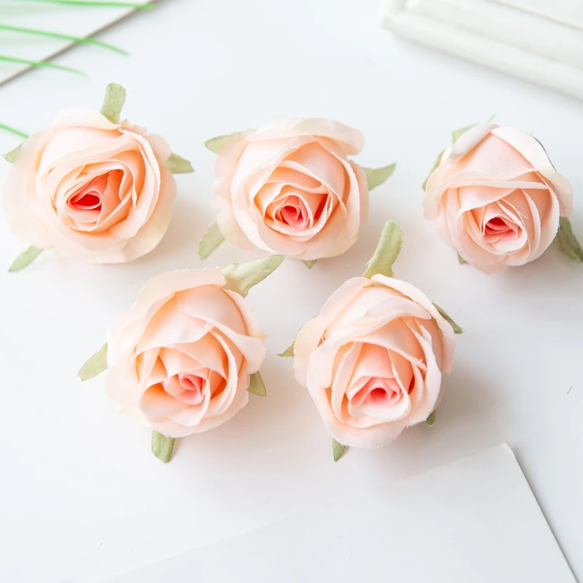 

10/20 Pieces Artificial Flowers Silk Rose Heads Household Wedding Supplies Decoration Craft Home Decor Festival Wreath Scrapbook