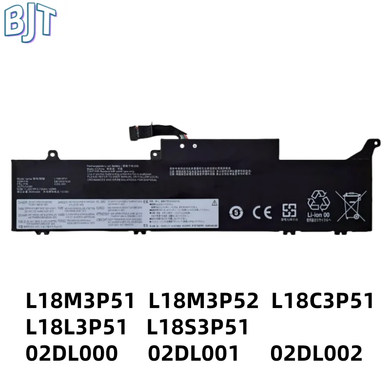 

11.25V 42Wh L18M3P51 L18C3P51 L18M3P52 L18L3P51 L18S3P51 L18M3P52 Laptop Battery for Lenovo ThinkPad E490S SB10K97641 02DL001