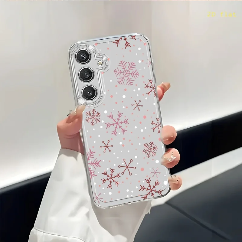 Snowflake Transparent Phone Case for Samsung Galaxy A52S A53 A54 A55 A56 5G Galaxy S26 S23 S24 25 FE S22 Plus Ultra soft cover