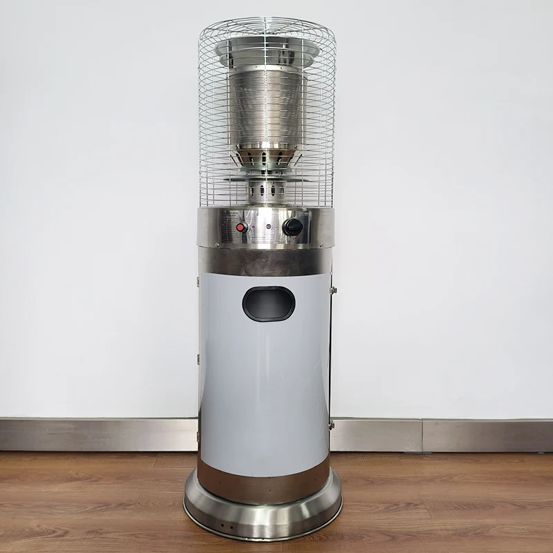 New Stainless Steel New Patio Heater Propane Iron Humidifying Quartz Patio Heater Electric (Bigger Furnace Head)