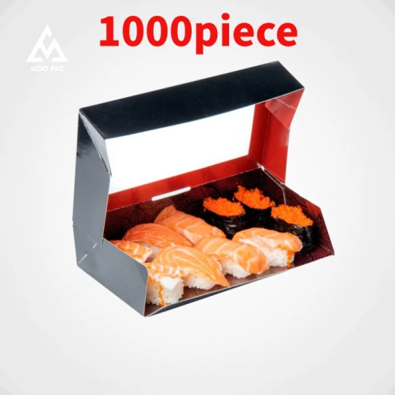 

10 00piece.Custom.Sushi Box Custom Printed Food Grade Kraft Paper Take Out Food Box Sushi Packaging