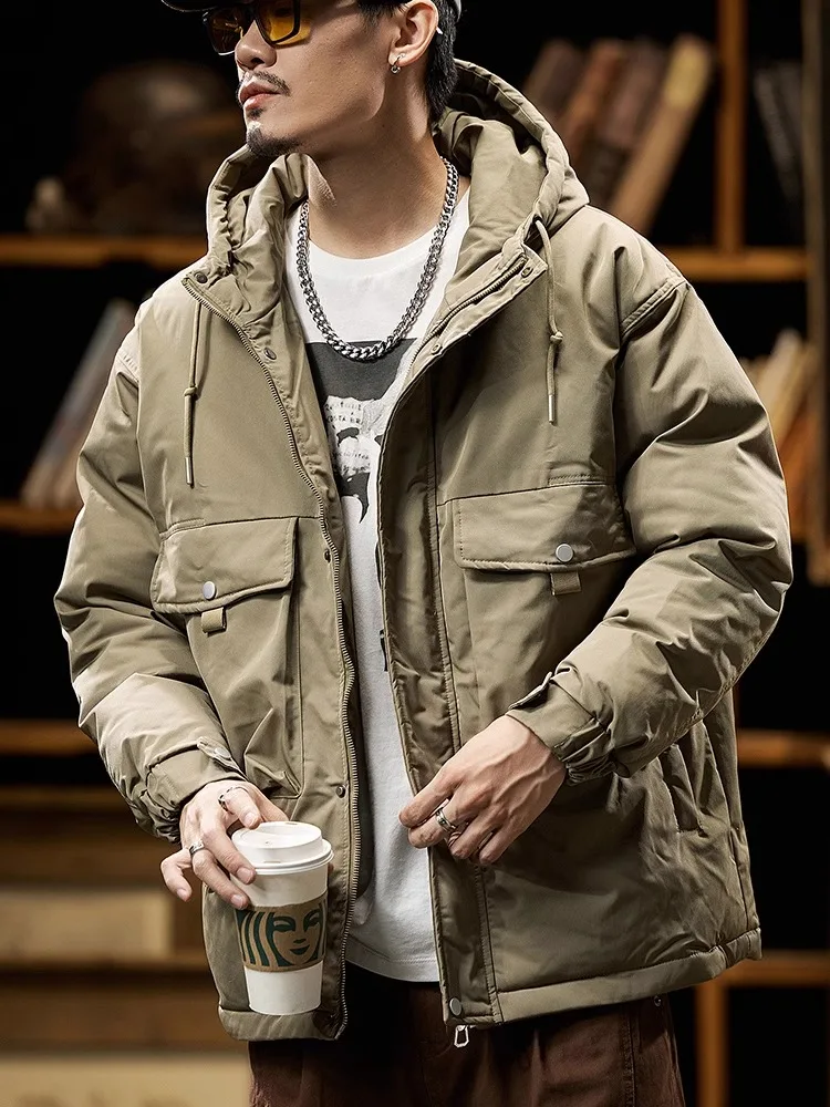 

Extra Large 300 Pou American Sle Cotton Jaet Men's Winter Workwear Outerwear Thiened Outdoor Coat Youth Faion