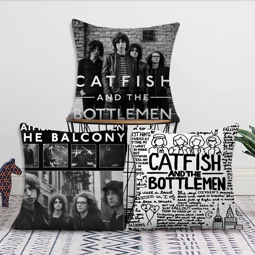 Band C-Catfish and the B-Bottlemen Comfortable soft Pillow Case for Sofa Living Room Home office Decor and Protective Covers