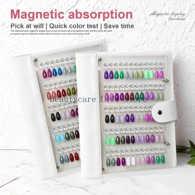 652C Swatches Book With Detachable Pages Reusable ABS Display For Nail Art Color Presentation