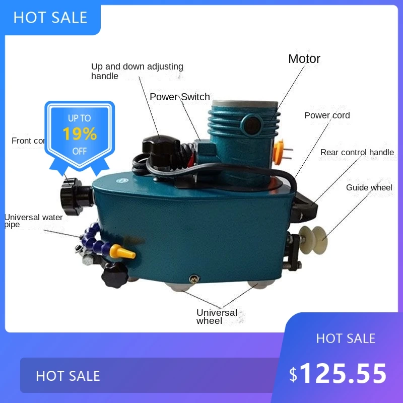 

725Useful 220V Glass Hand Grinder Electric Polisher Multi-Function Edge Grinder Polishing Wheel Glass Edge Grindi