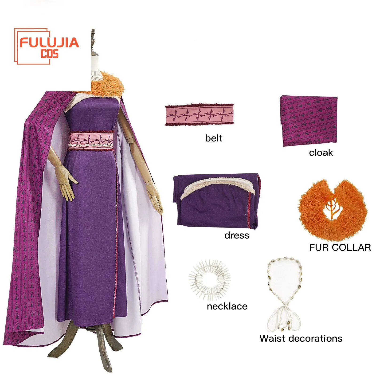 

Villain Matangi Cosplay Costume Red Cloak Dress Belt Adult Halloween Outfit
