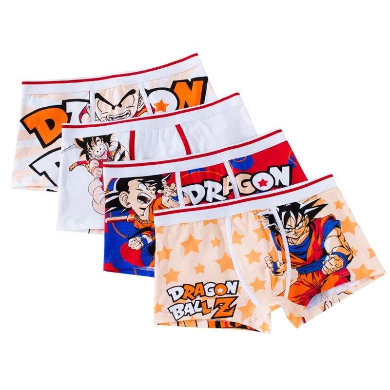 New Anime One Piece Naruto Men's Panties Cotton Boxer Underwear Fashion Knitting Flexibility Breathable Low-Waisted Underpants