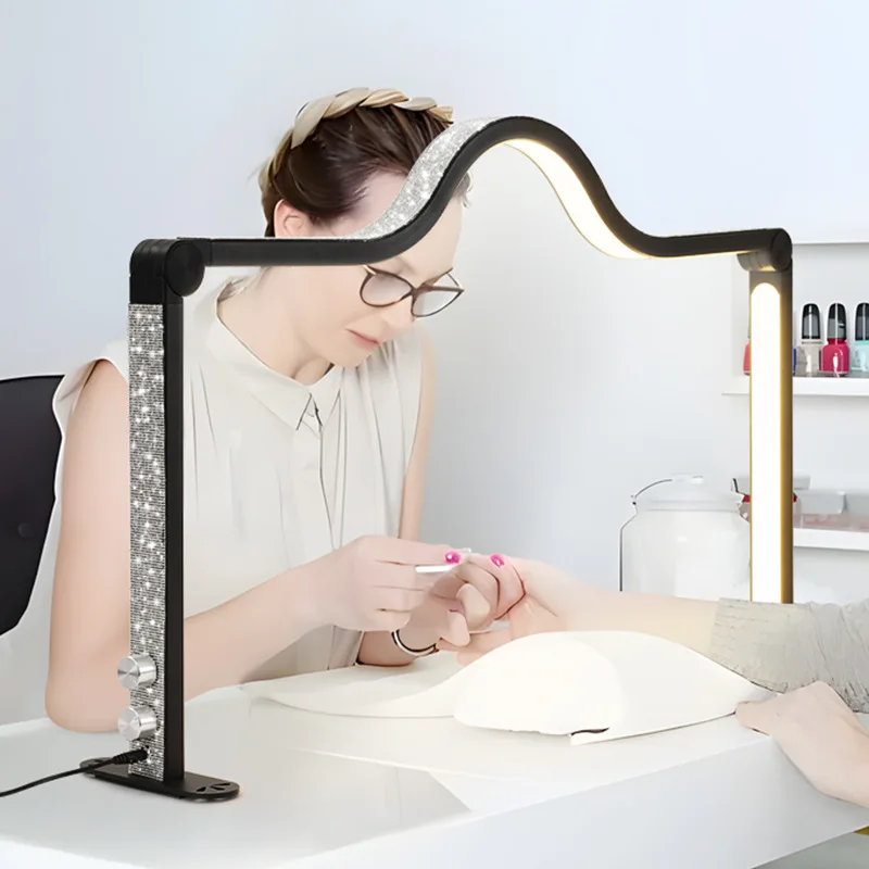 

Foldable Half Moon Beauty Lamp Eyelash Embroidery Nail Shop Eyelash Beauty Salon