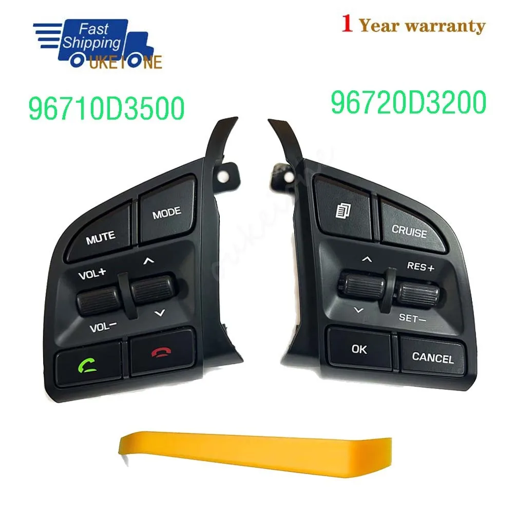 

96720D3200 96710D3500 для Hyundai Tucson 2015-2019, кнопки круиз-контроля на руле, кнопки дистанционного управления громкостью, переключатели, автозапчасти