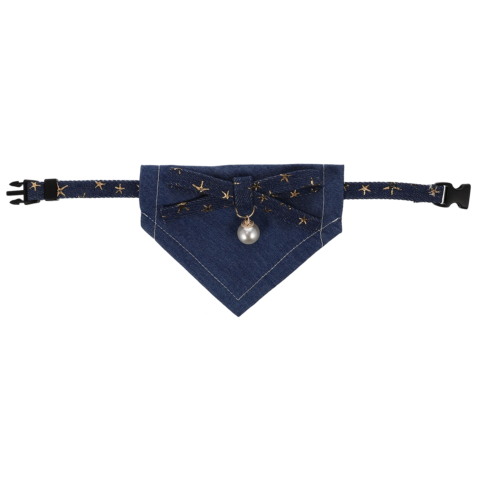 

Adorable Cat Dog Bandana Collar Black Cloth Adjustable Pet Neck Decor Saliva Scarf Creative Puppy Accessories Dog Cat Bib Collar