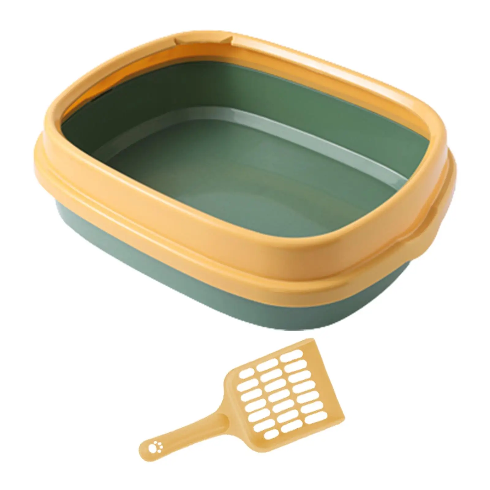 Cat Bedpan Semi open Anti Splashing Portable with Durable Kitten Sandbox Pet Litter Tray for Small Animals Rabbit Bunny