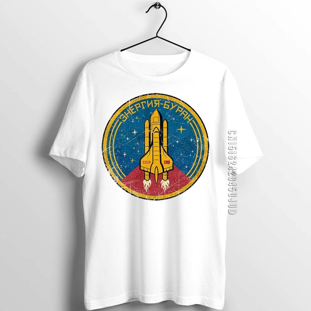 Men's T Shirt CCCP Soviet Union Buran Space Shuttle Interkosmos Shuttle Artwork Art T-shirts Homme Graphic Tops & Tees Camiseta