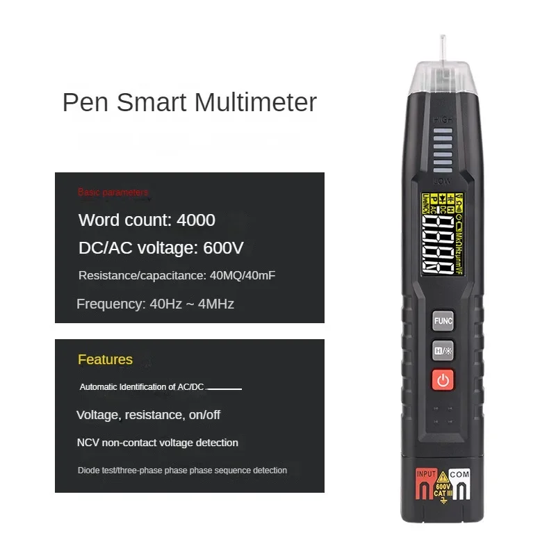 HT121 Intelligent Pen Multimeter HT122 Automatic Range Electric Meter Portable Universal Meter Intelligent Anti Burn