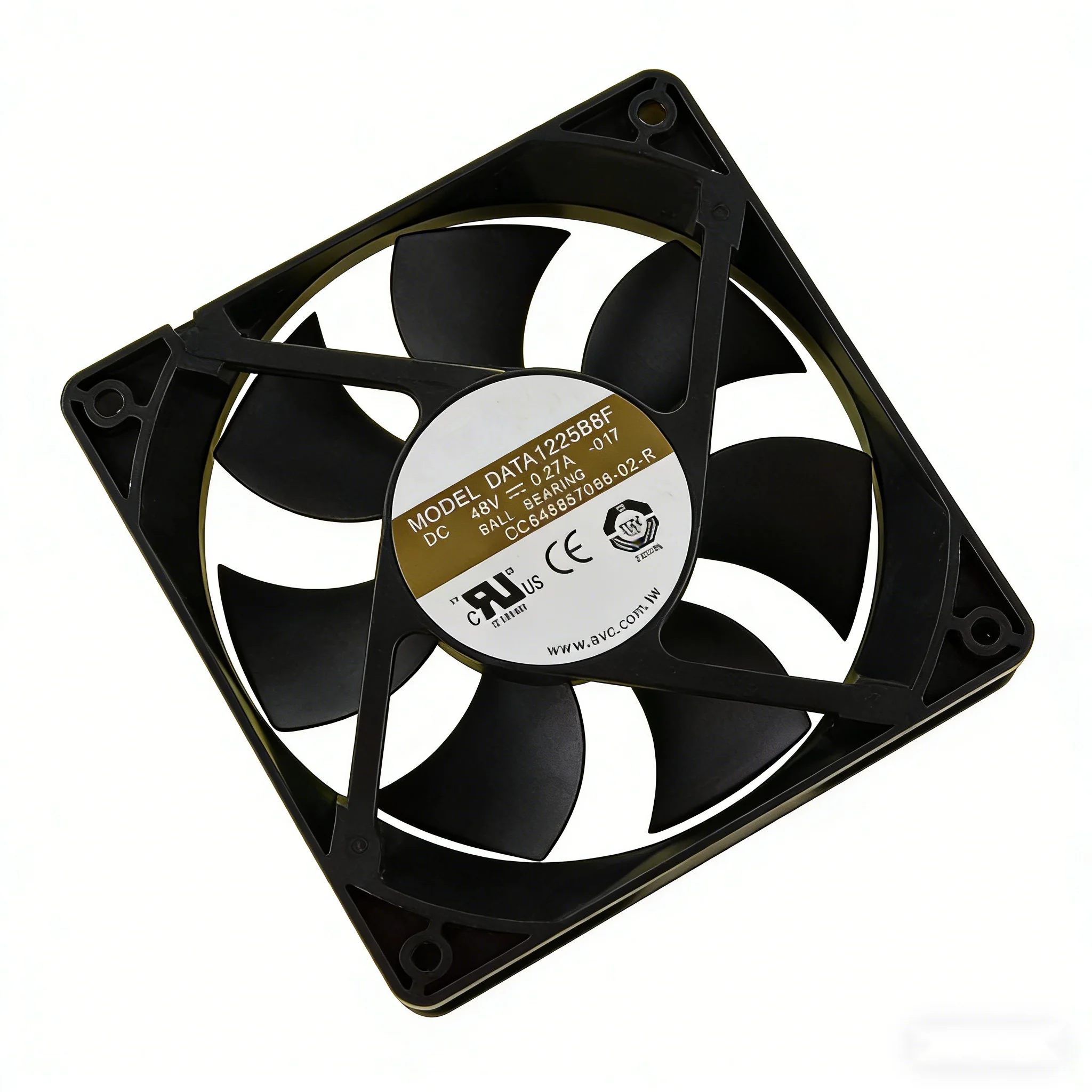 DATA1225B8F 48V 0.27A 120mm 12025 Brushless DC Cooling Fan, for Server/Inverter/UPS