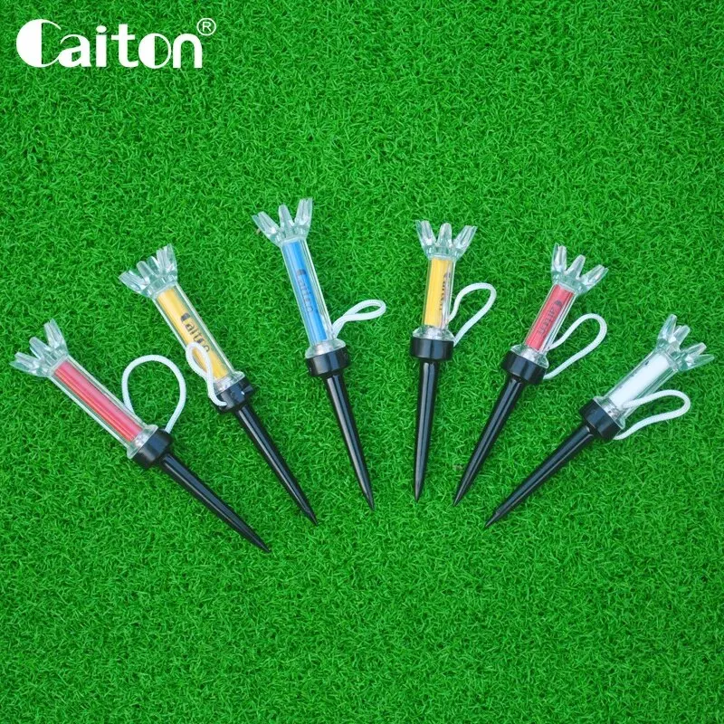 Improve Your Golf Game with the Caiton 5pcs Magnetic Plastic Golf Tee Set - 360degree Bounce