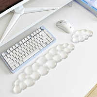 Keyboard Cloud Wrist Rest Anti-slipTransparent silicone Desktop Office Gamer Mouse Wrist Rest Support Non Slip Mice Mat