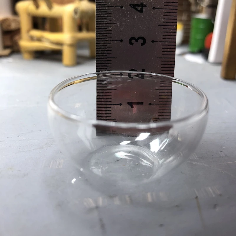 1/12 دمية مصغرة الملحقات طبق الحساء الزجاجي محاكاة لعبة الطبق #4