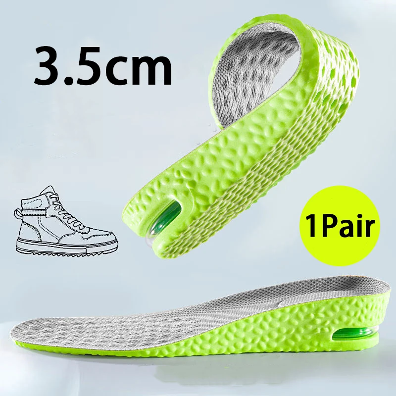 1Pair/2Pair Height Increase Sports Insole Air-Cushioned Shock-Absorbing Insoles Men Women Breathable Comfort Insoles, image 12