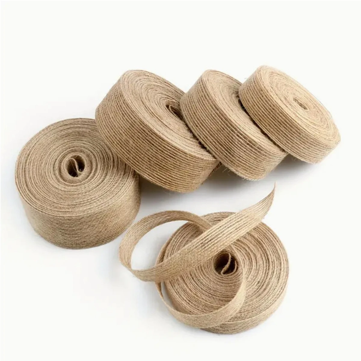 Cinta de yute natural de 3 cm x 10 m con hilo de pescar para lazos hechos a mano, decoración de regalos, bodas, fiestas y ramos.