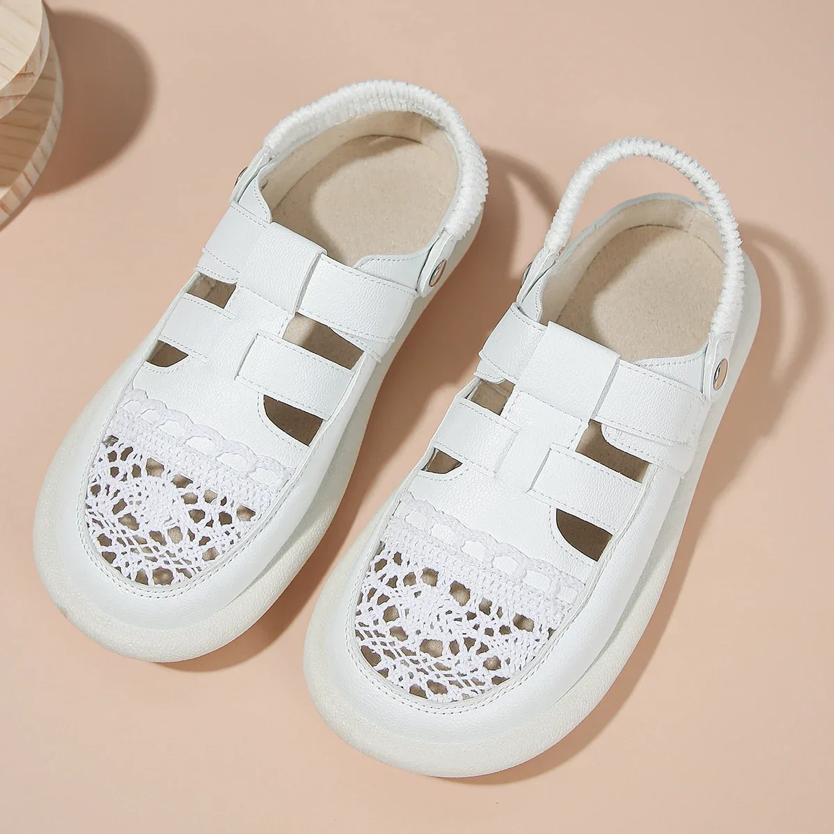 Women Sandals 2024 New Summer Flat Shoes Genuine Leather Breathable Casual Sandals Sexy Beach Women Sandals Sandalias De Mujer