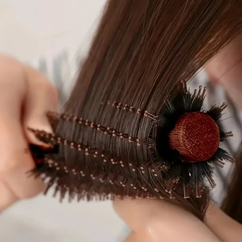 

Набор из 3-х размеров: круглая щетка-брашинг для укладки волос с натуральной щетиной кабана, для сушки и завивки, инструмент для самостоятельного создания причесок