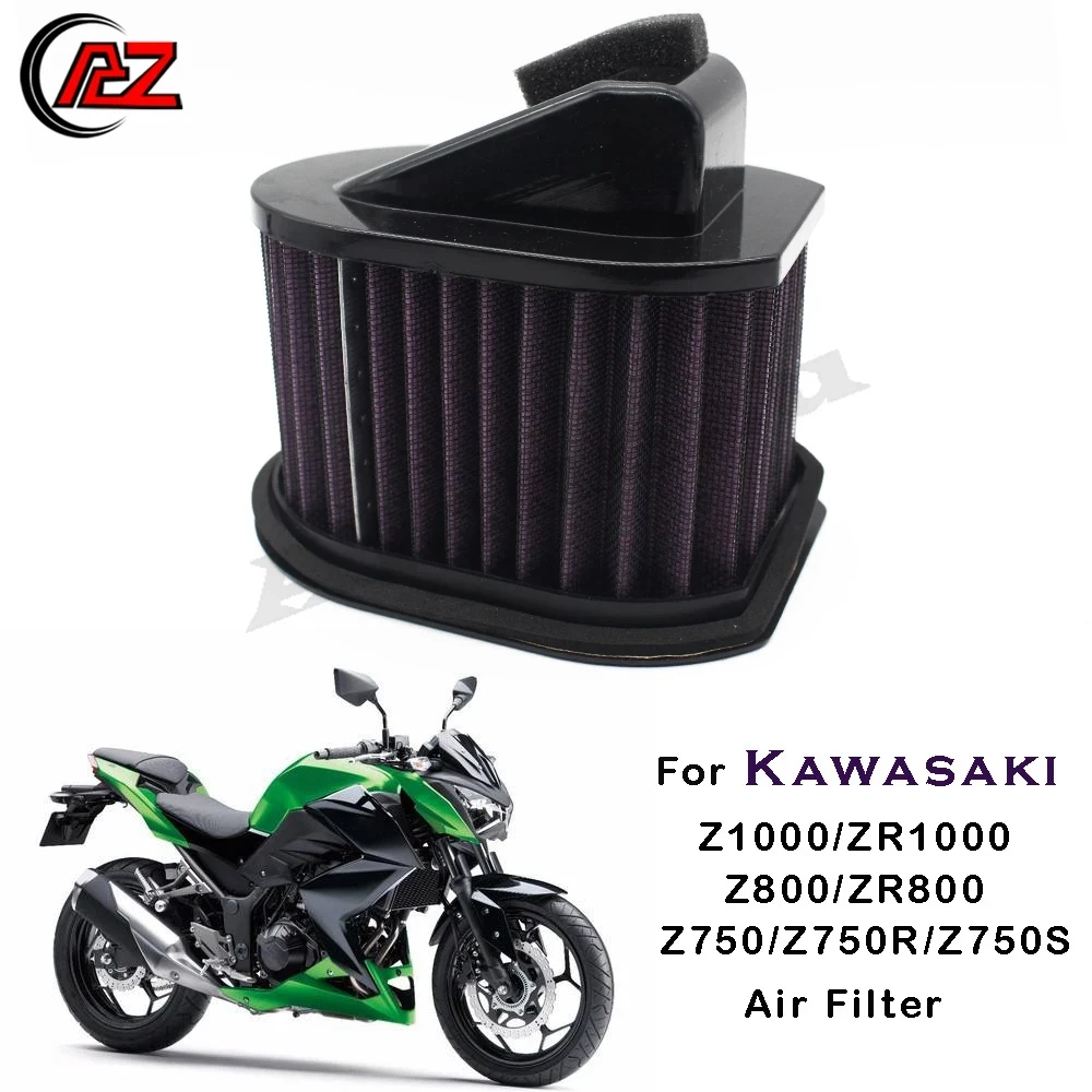 

For Kawasaki Z800 Z750 2004- 2007 2008 2009 2010 2011 2012 Z1000 03-09 Motorcycle Flow Air Filter Element Cleaner Replacement