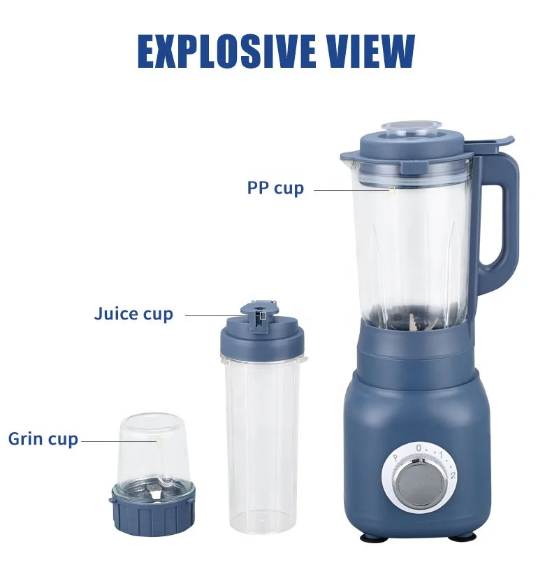 New Design Multifunction 3 in 1Mixer Grinder Ice Crush Smoothie Maker Blender Juicers Three Cup Smoothie Blender