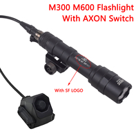 Surefire M300 M600 Flashlight With AXON Dual Function Remote Pressure Switch 20mm Rail Rifle Airsoft M600C Weapon Scout Light