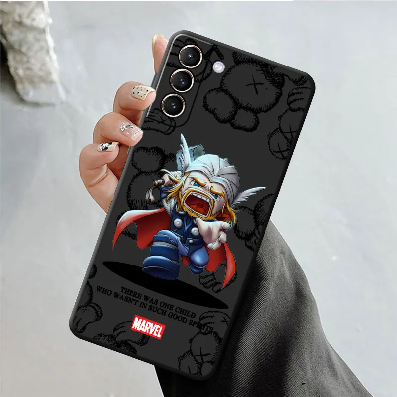 Phone Case for Samsung Galaxy S23 S10e S20 FE S9 S10 S7 Edge S22 Ultra 5G S8 S21 Plus Cover TPU Soft Bear Marvel Avengers