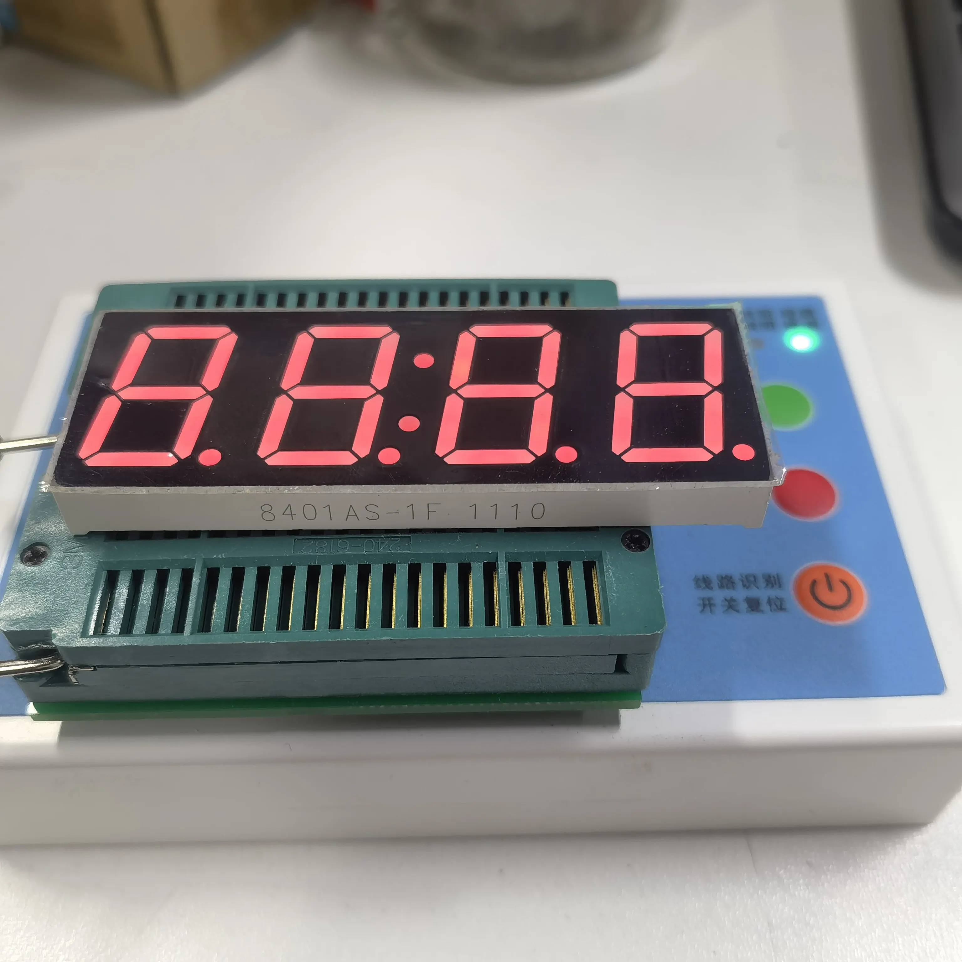 0.8 Inch 4-Digit Clock Display 08042A 8401AS Common Cathode Red High Brightness LED Digital Tube 14-Pin