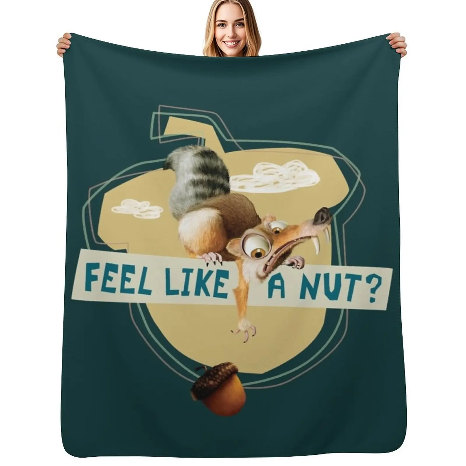 

Ice Age Scrat Acorn Feel Like a Nut108 Throw Blanket Cozy Sofa Blanket for TV Watching Napping