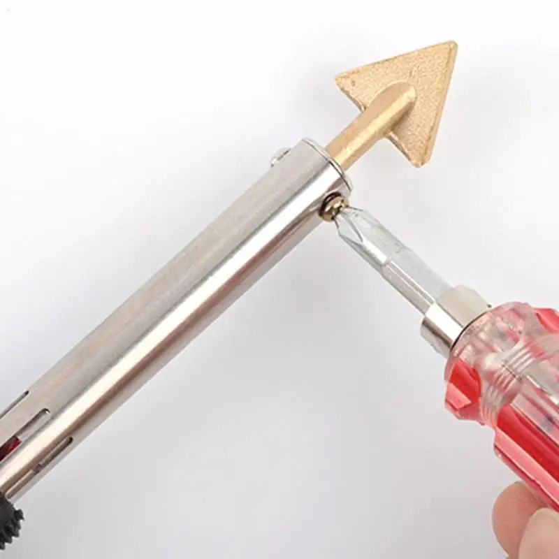 

Y1UD Треугольный медный наконечник, пластиковый инструмент для ремонта кожи бампера, эргономичный дизайн