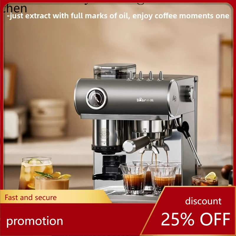 

HXL mechanical cabin coffee machine household small grinding integrated semi-automatic freshly ground coffee bean extractor