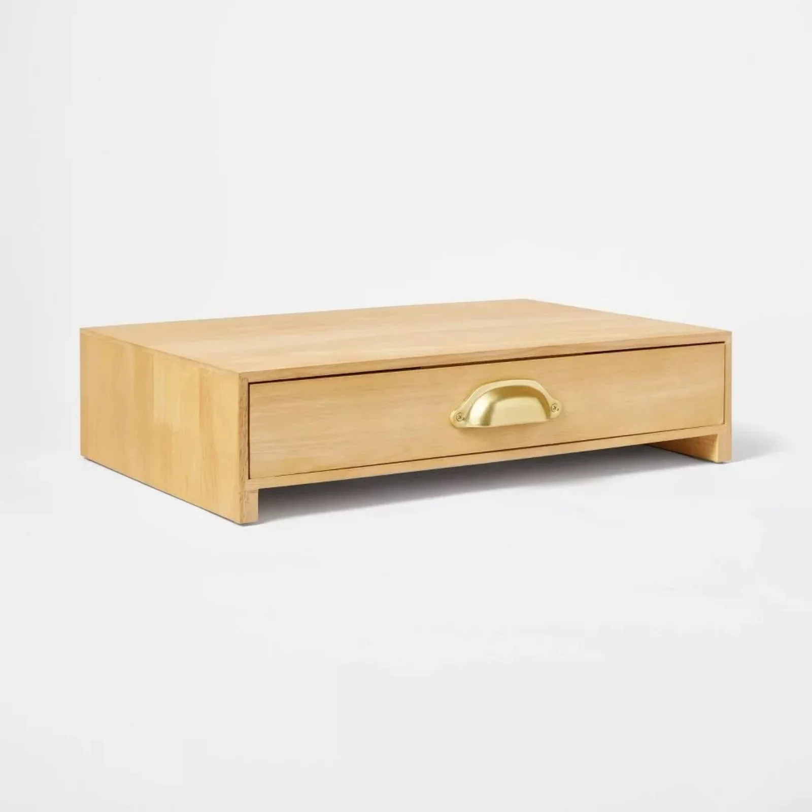 

Wooden Monitor Stand with Drawer Naturals