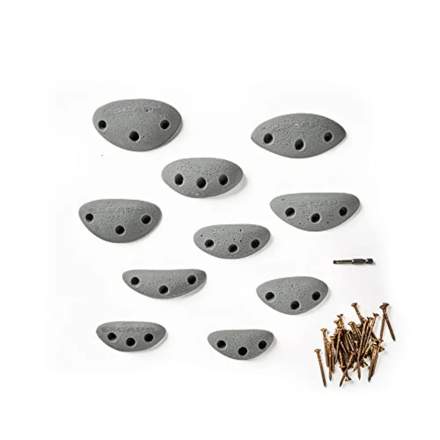 

10 Screw-On Jugs Premium Plastic Rock Climbing Holds for Beginners Climbing Wall Easy to Install Hardware Included