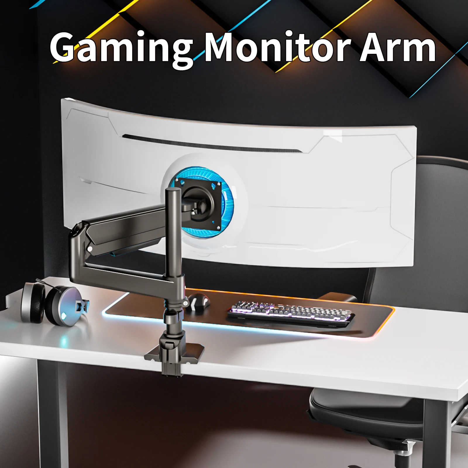 

Усиленный кронштейн для монитора 17-60 дюймов, полностью регулируемое настольное крепление, белый, H9, подходит для экранов 57, 55, 49 дюймов, H9B