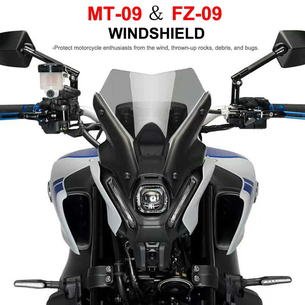 

For YAMAHA MT-09 FZ-09 MT 09 FZ 09 MT09 FZ09 Motorcycle Accessories Windshield Sport Windscreen Screen Wind Deflector 2021 2022