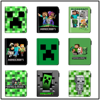 Minecraft Foldable Wallets Cartoon Coin Slim Purses Business Money Credit ID Cards Holders Vintage Protection Capacity Bags New