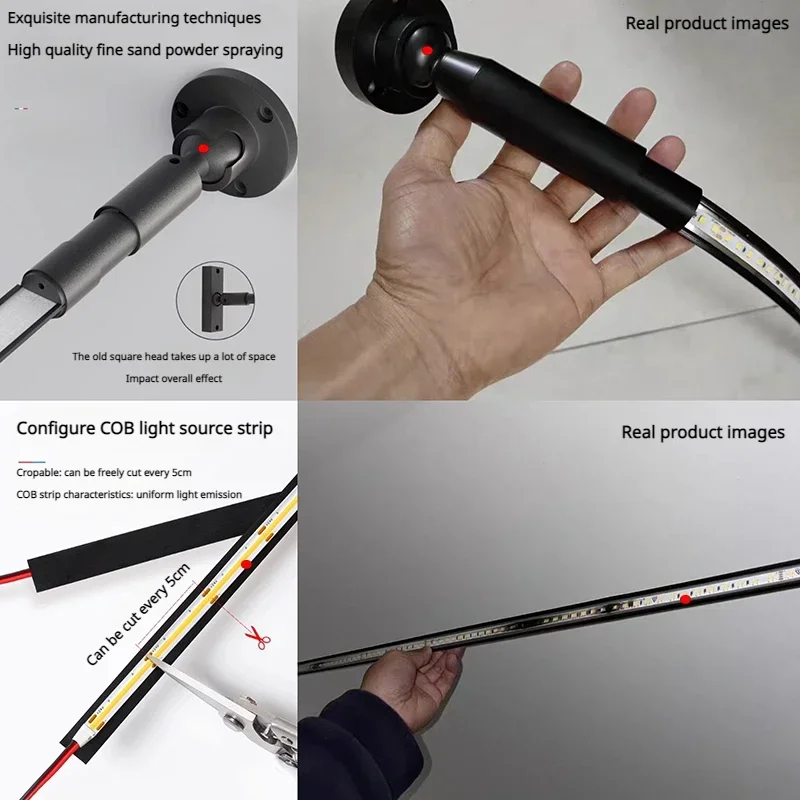 SANDYHA Moderno Linear Aço LED Luzes de Tira Interior Deco Lustre Lampe Design Lâmpada Noturna Lustre Luz de Parede para Hotel