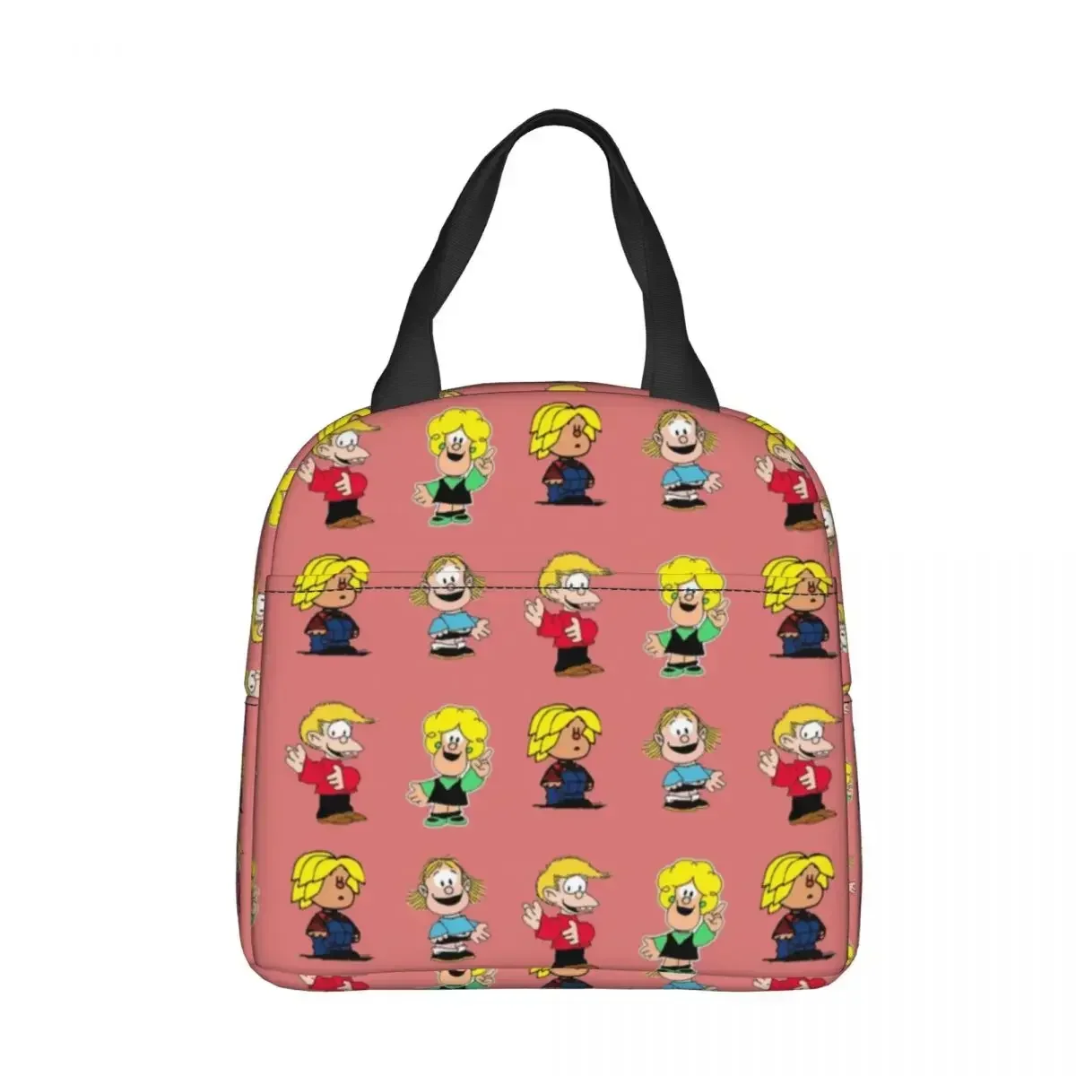 

Mafalda Characters Insulated Lunch Bag Thermal Bag Meal Container Large Tote Lunch Box for Men Women Office Picnic