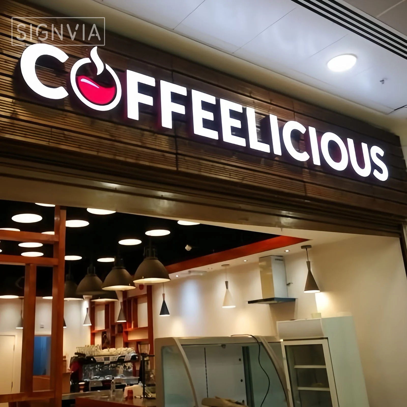 Outdoor Custom Acrylic Front Lighting 3D Alphabet Company Sign Exterior Using LED lluminated Digital Store Logo