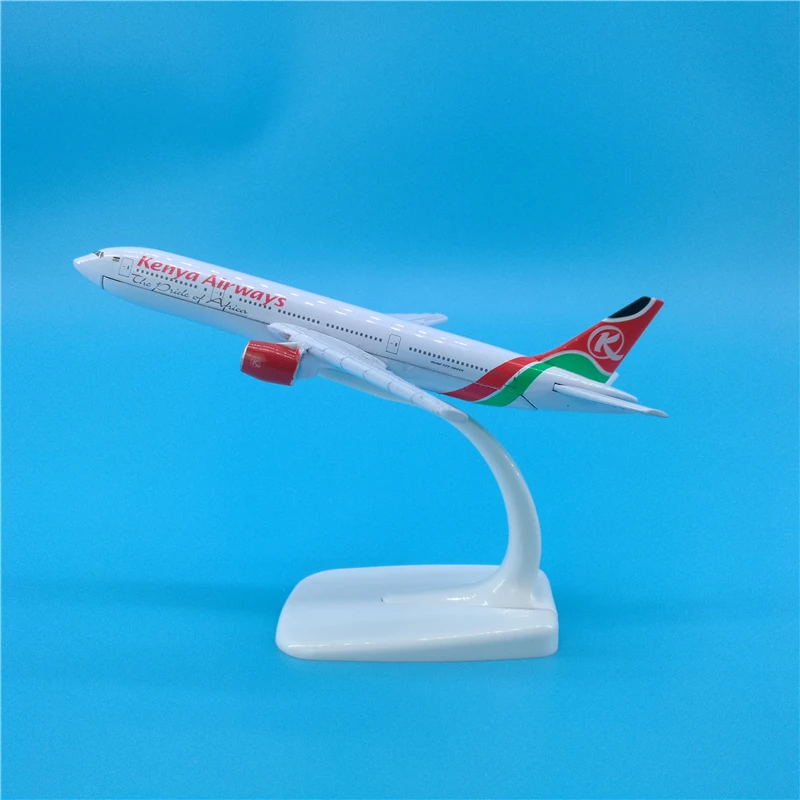 Size1:400  plane model B777 Kenya route aircraft B777 Metal simulation airplane model for kid toys Christmas gift