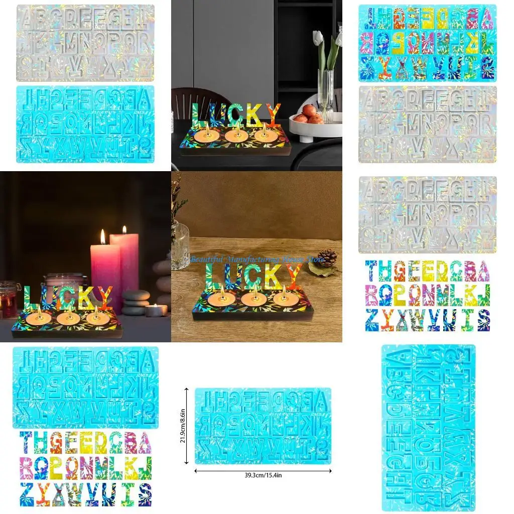 

E56A Stylish Pendant Mould Silicone Alphabets Mould for Jewelry Making and Crafts