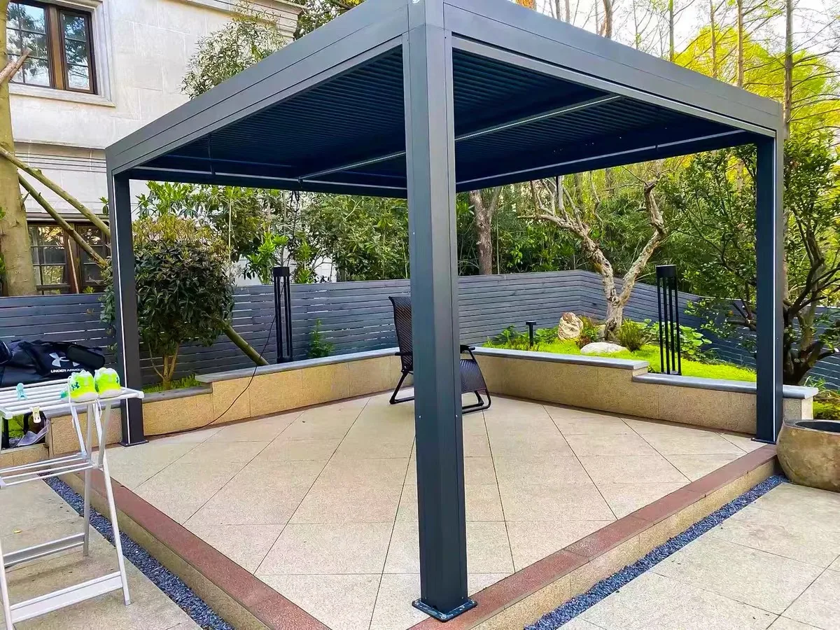 

Изготовленный на заказ уличный павильон, тент из алюминиевого сплава, уличный тент для двора, павильон для сада виллы, умный алюминиевый павильон