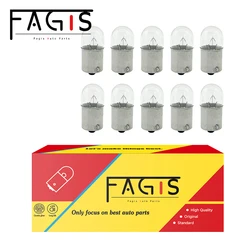 Fagis 10 Pcs R5W T16 12V 24V 5W Car Light Truck Lamp Warm White Halogen Bulbs Signal Bulbs Standard Auto Interior Light