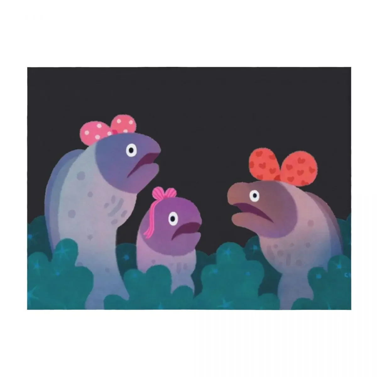 

Ribbon eels Throw Blanket Decorative Sofa Bed linens Softest Plaid Blankets