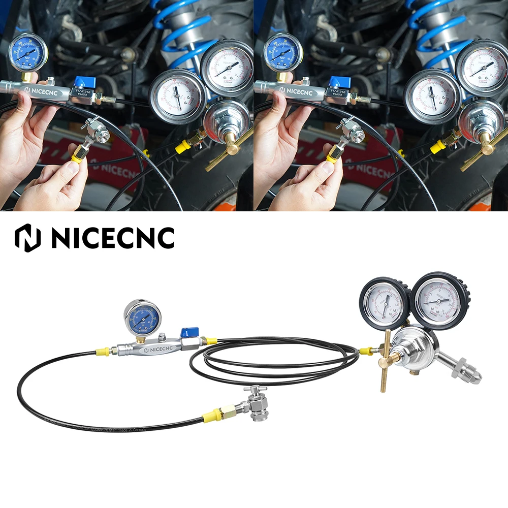 

Nitrogen Shock Fill Tool 2" 600psi Gauge For KTM Yamaha Honda Suzuki BMW Aprilia Ducati UTV ATV Motorcycle Off-road Dirt Bike